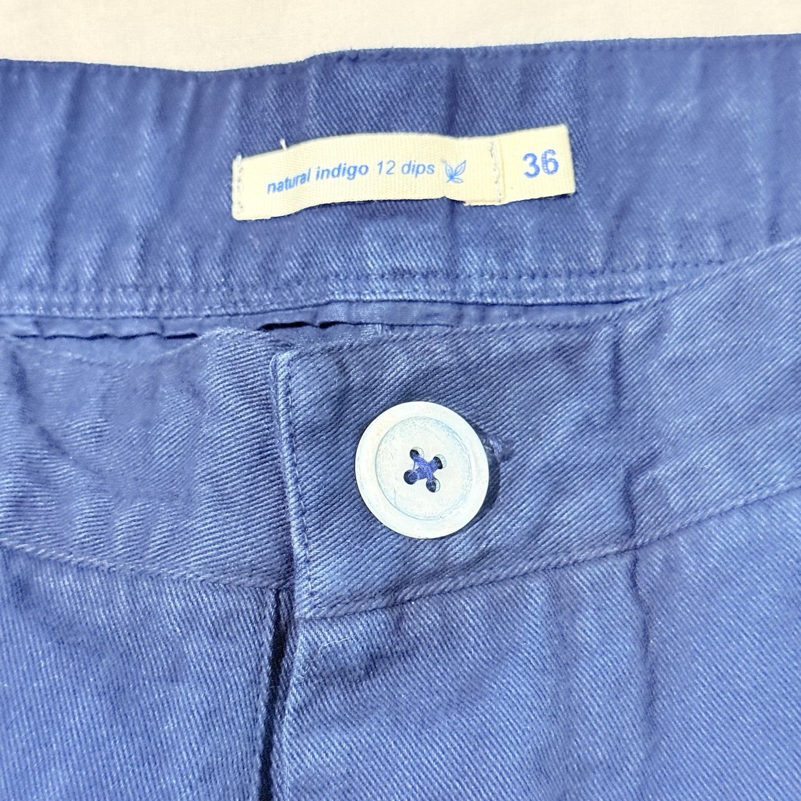 Industry Of All Nations Men’s Indigo 12 Chino Organic Cotton Pants 36 Nwt — image 6 of 8
